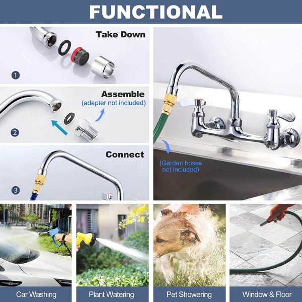 iviga wall mounted polish chrome commercial sink faucet 4
