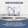 iviga wall mounted polish chrome commercial sink faucet 5