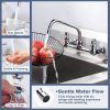 iviga wall mounted polish chrome commercial sink faucet 6