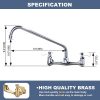 iviga wall mounted polish chrome commercial sink faucet 7