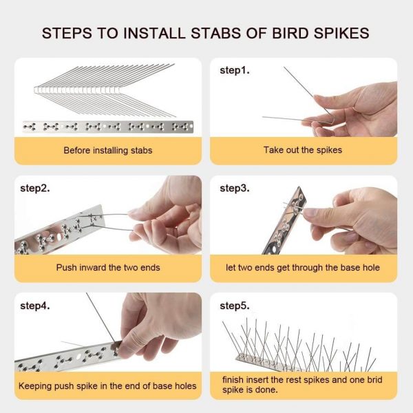 bird spikes stainless steel base 2