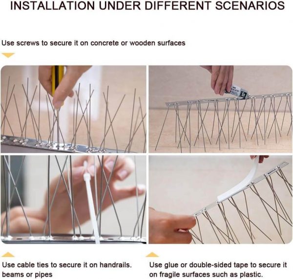 bird spikes stainless steel base 3