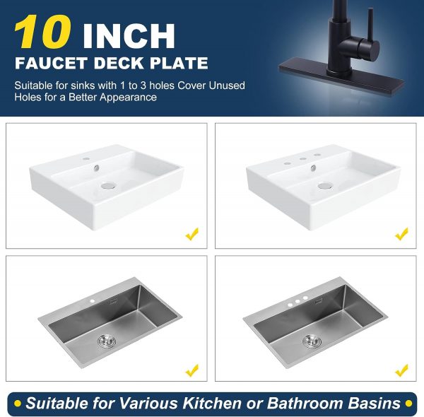 iVIGA 10 Sink Faucet Hole Cover Deck Plate