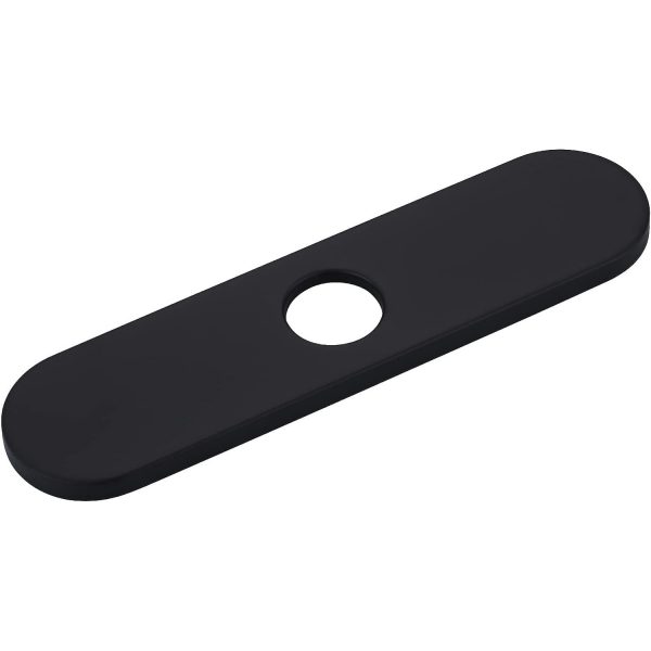 iVIGA 10 Sink Faucet Hole Cover Deck Plate Arc Edge Black