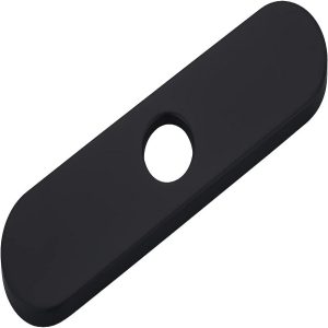 iVIGA 10″ Sink Faucet Hole Cover Deck Plate (Arc Edge) for Kitchen & Bathroom Vanity Sink Black
