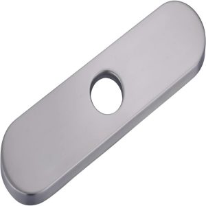 iVIGA 10″ Sink Faucet Hole Cover Deck Plate (Arc Edge) for Kitchen & Bathroom Vanity Sink Brushed Nickel