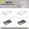iVIGA 10 Sink Faucet Hole Cover Deck Plate Arc Edge Brushed Nickel