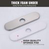 iVIGA 10 Sink Faucet Hole Cover Deck Plate Arc Edge Brushed Nickel