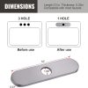 iVIGA 10 Sink Faucet Hole Cover Deck Plate Arc Edge Brushed Nickel