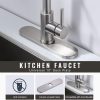 iVIGA 10 Sink Faucet Hole Cover Deck Plate Arc Edge Brushed Nickel
