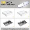 iVIGA 10 Sink Faucet Hole Cover Deck Plate Arc Edge Chrome
