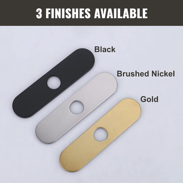 iVIGA 10 Sink Faucet Hole Cover Deck Plate Arc Edge Gold