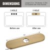 iVIGA 10 Sink Faucet Hole Cover Deck Plate Arc Edge Gold
