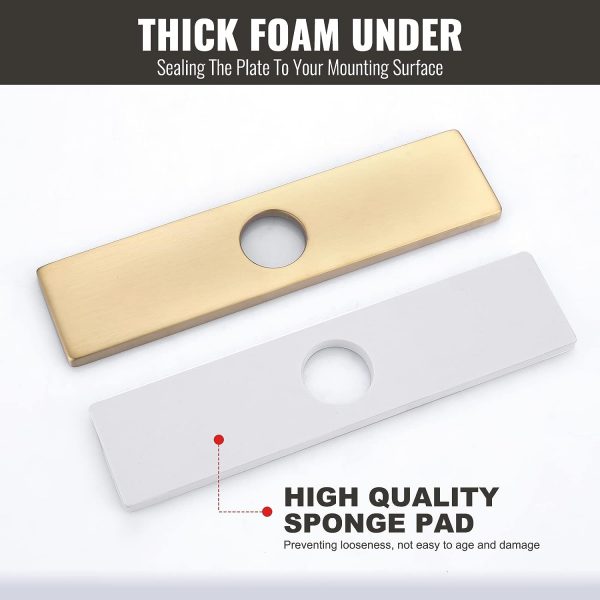 iVIGA 10 Sink Faucet Hole Cover Deck Plate Gold