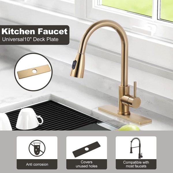 iVIGA 10 Sink Faucet Hole Cover Deck Plate Gold
