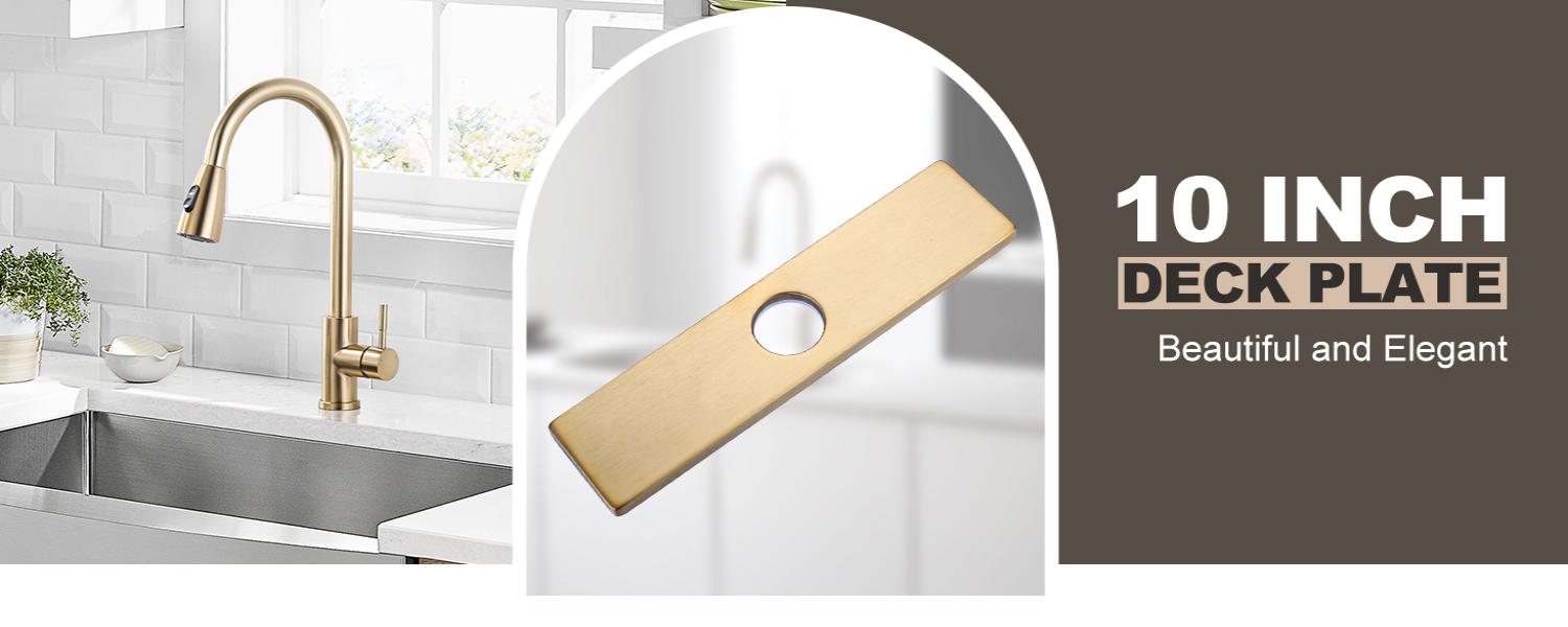iVIGA 10 Sink Faucet Hole Cover Deck Plate Gold