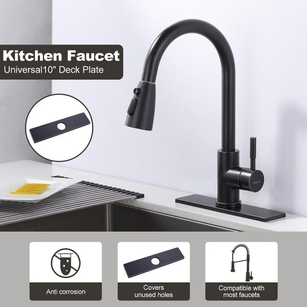 iVIGA 10 Sink Faucet Hole Cover Deck Plate Oil Rubbed Bronze