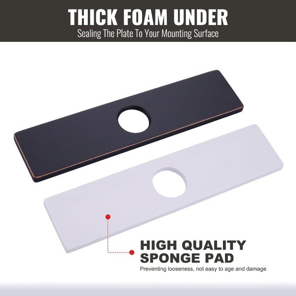 iVIGA 10 Sink Faucet Hole Cover Deck Plate Oil Rubbed Bronze