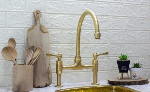 Brass Bridge Kitchen Faucets