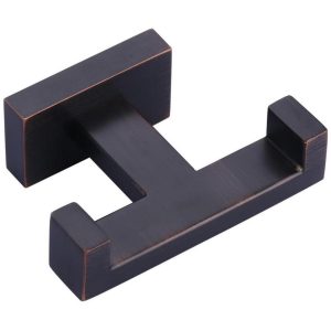 IVIGA Oil Rubbed Bronze Wall Mount Double Towel Hook for Bathroom Livingroom Kitchen