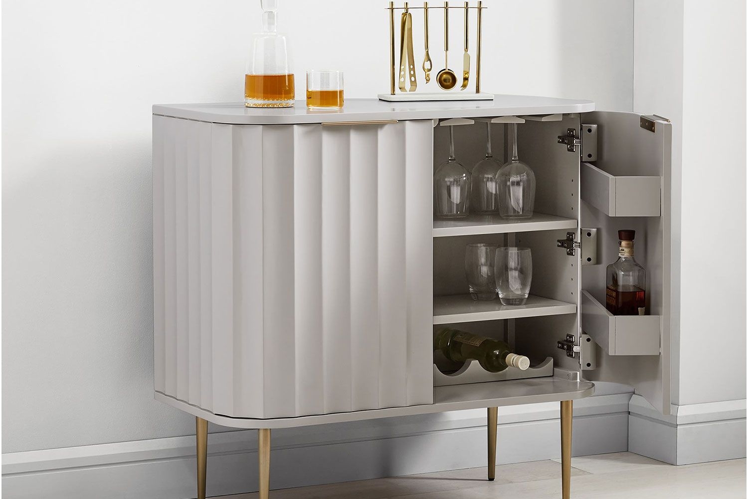 Elevate Your Home with the iVIGA Tall Narrow Bar Cabinet - Blog - 3