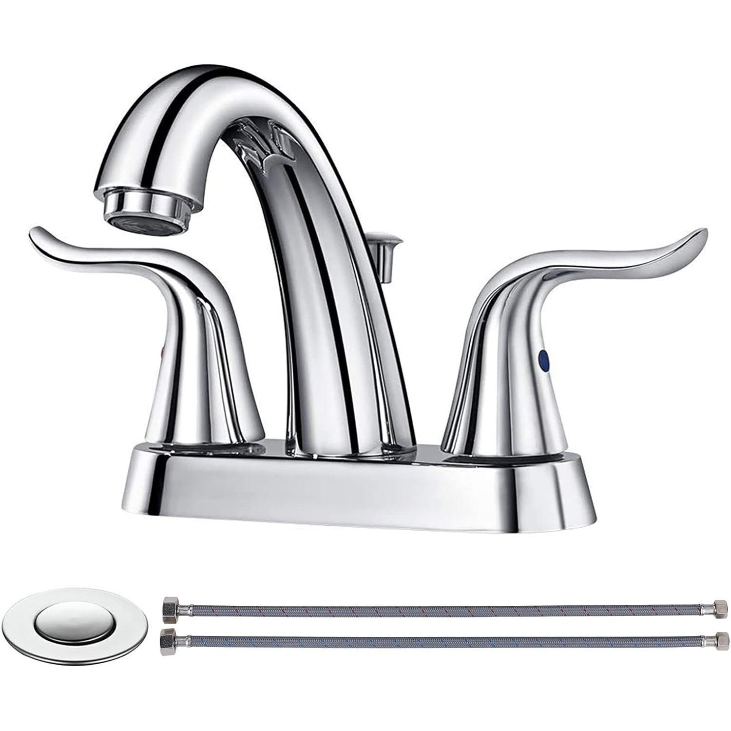 Chrome Centerset Bathroom Sink Faucet