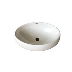 iVIGA White Oval Ceramic Countertop Bathroom Vanity Vessel Sink