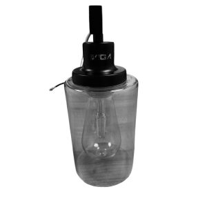 iVIGA Adjustable Kitchen Island Lighting Black Industrial Glass Pendant Light