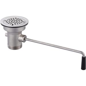 iVIGA 3-1/2″ Brass Commercial Sink Drain With Overflow Outlet for Restaurant Multi-Basin Sink