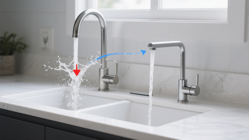 How to Avoid Splashing with Deep Sink Faucets - Blog - 1