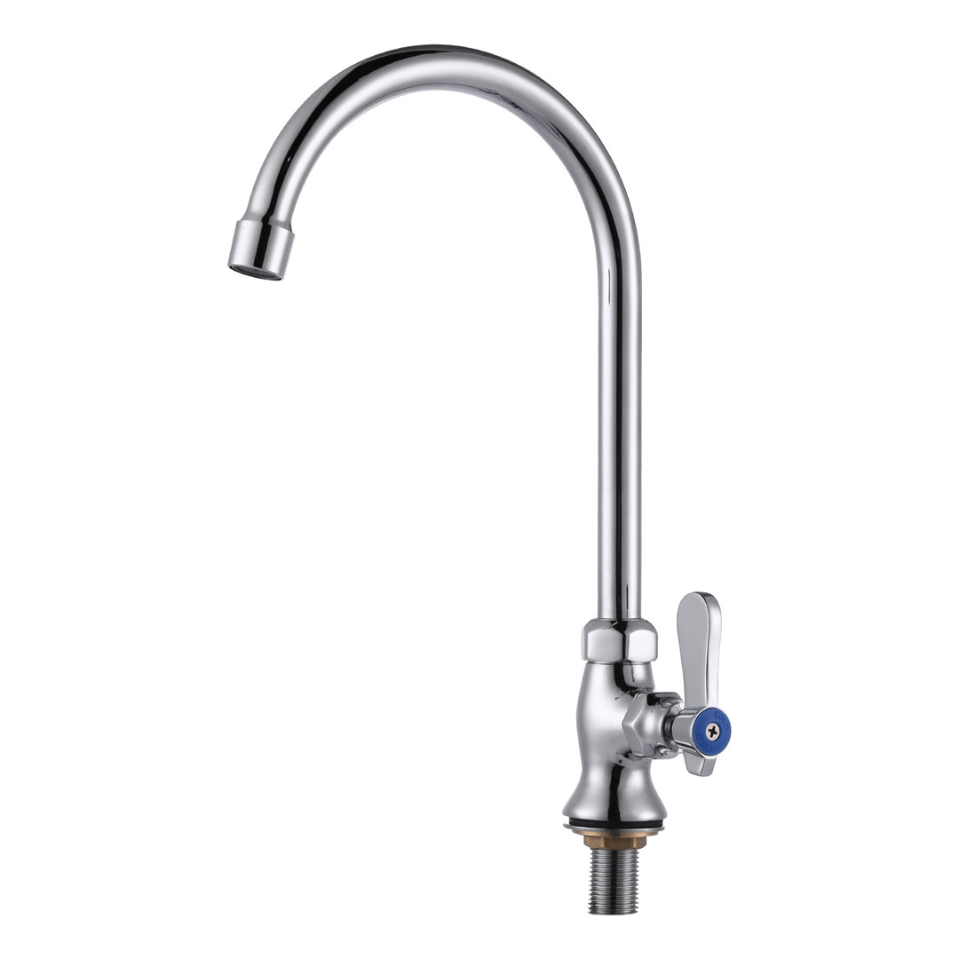 iVIGA Commercial Pantry Faucet with 6.5 Inch Gooseneck Swivel Spout, Single Hole Deck Mount Cold Water Only