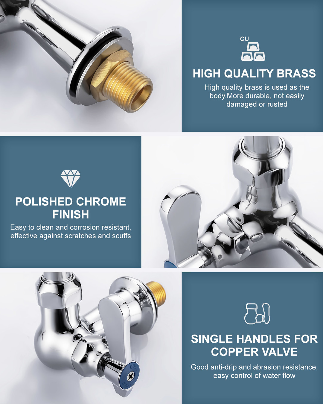 iVIGA Wall Mount Commercial Pot Filler Faucet with 20.6 Inch Double Joint Swing Nozzle 4 iVIGA Wall Mount Commercial Pot Filler Faucet with 20.6 Inch Double Joint Swing Nozzle - Kitchen Faucets - 4