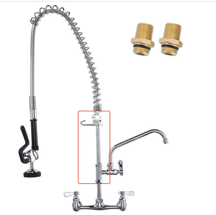 iVIGA Pre-Rinse Faucet Riser Pipe with Spray Hook Replacement - Accessories - 1
